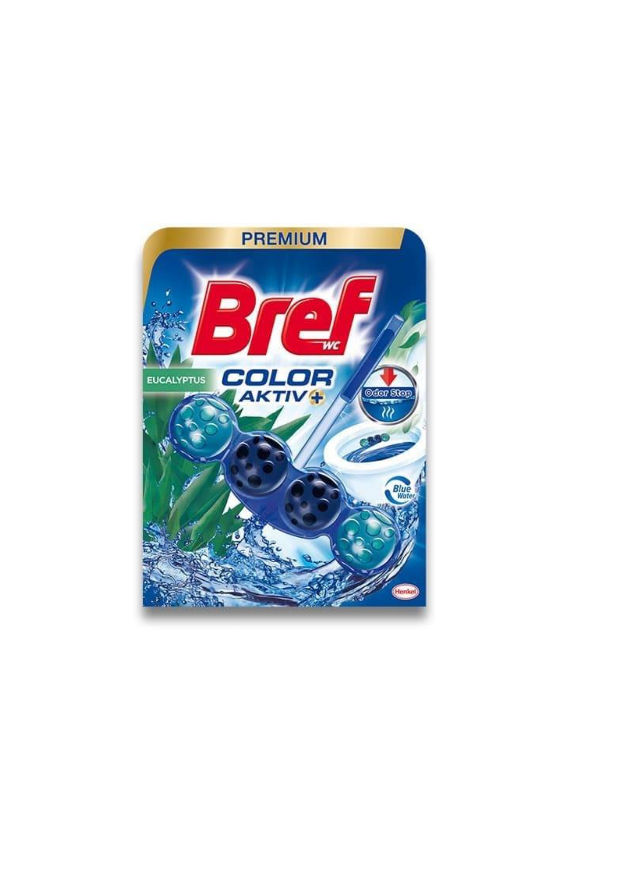 Туалетний блок блакитна вода свіжість евкаліпту Bref 50 г